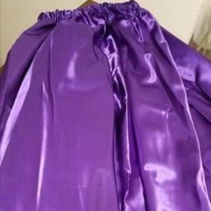 Deep Purple Satin Circle Skirt - Bellydance Skirt - Tall
